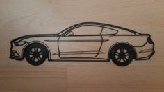 Mustang Line Art 3D Printer Model