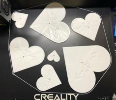 Heart Templates For Quilting/Sewing 3D Printer Model