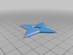 Shuriken With 4 Points Naruto Style 3D Printer Model