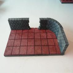 OpenForge Cut Stone Broken Wall 3D Printer Model