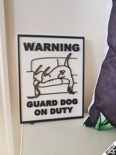 Greyhound Guard Dog Sign 3D Printer Model