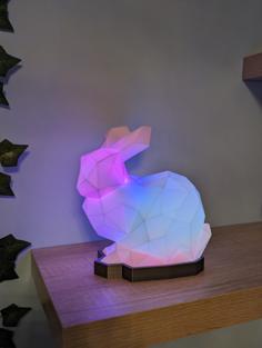 Low Poly Bunny LED Lamp 3D Printer Model