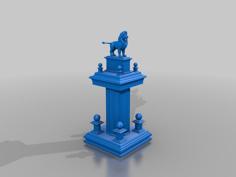 Foam Pillar Trafalgar Style Lion 3D Printer Model