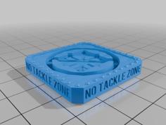 No Tackle Zone Blood Bowl Status Tile Token 3D Printer Model