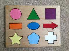 Laser Cut Shapes Puzzle