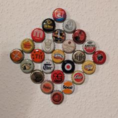 Beer / Bottle Cap Holder (Minimal) 3D Printer Model