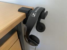 Headphone Holder – Table Mount – Strong And Easy To Print 3D Printer Model