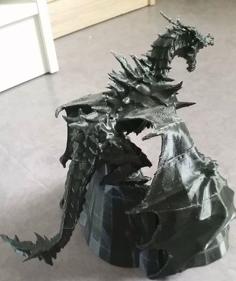 Alduin With Printable Wings 3D Printer Model