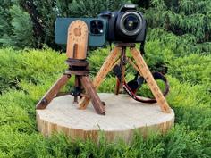 Laser Cut Small Wooden Tripod