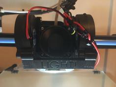 LED Light CR-10/CR-10s Fan Blower Mount (No Screws Needed) 3D Printer Model