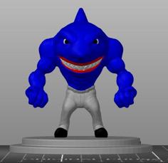 Multi-Color Street Shark 3D Printer Model