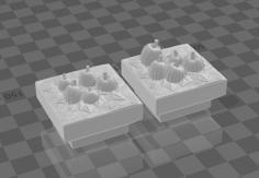 Basic Haloween Pumpkins (Dungeon Blocks Compatible) 3D Printer Model