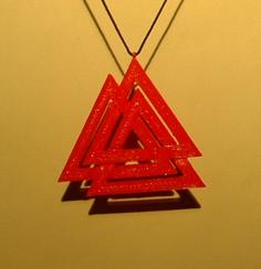 Valknut Pendant 3D Printer Model