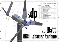 MKIII 50 Watt 3d Printable Wind Turbine 3D Printer Model