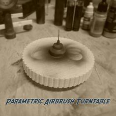 Airbrush Turn Table (parametric) 3D Printer Model