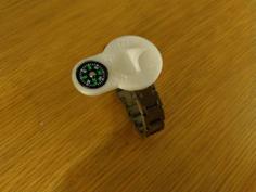 Sundial Wristband (with Optional Compass Slot) 3D Printer Model