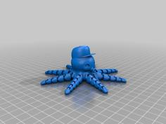 Cute Mini Octopus With A Cap 3D Printer Model