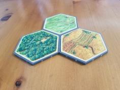 Settlers Of Catan Magnetic Hex Shell 3D Printer Model