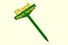 Customizable Nursery Garden Plant Label Sign Stakes (Horizontal Version) 3D Printer Model