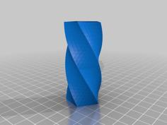 Rectangular Spiral Vase 3D Printer Model