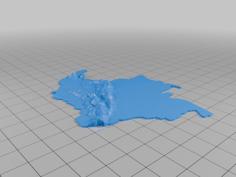 Colombia Elevation Model 3D Printer Model