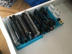 Drawer Ikea Alex Holder For Cables, HDD|SSD And Charges 3D Printer Model