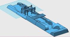 28 Mm Warhammer Scale – Rivers Pieces With Base, Bridge And Pier 3D Printer Model