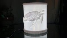 Turtle Lithophane Lamp 3D Printer Model