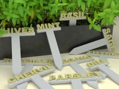 Herb Labels – Standard Font 3D Printer Model