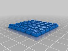 Customisable Letters Stamp Set Without Holder And Jig 3D Printer Model