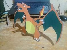 Laser Cut Charizard Assembly Model Figure