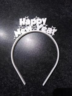 Happy New Year Diadem 3D Printer Model