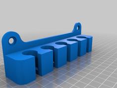 Pegboard Gun Cleaning Rod Holder 3D Printer Model