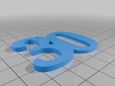 Birthday Earrings 30-39 3D Printer Model