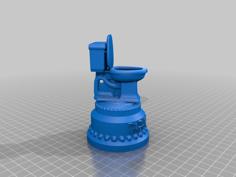 The Toilet Of AWESOME Trophy 3D Printer Model