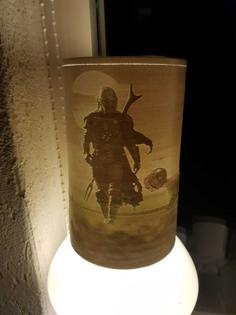 Mandalorian Star Wars Lithophane 3D Printer Model