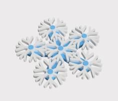 Snow Flake Shaped Gear Fidget Toy 3D Printer Model