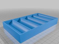 Parameterized Stackable Chip Rack 3D Printer Model