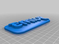 Emily – Disney Door Or Wall Name Plate 3D Printer Model