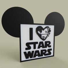 I Love Starwars No2 3D Printer Model