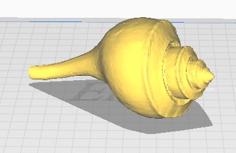 Horse Conch Shell / Seashell / Conch Shell 3D Printer Model