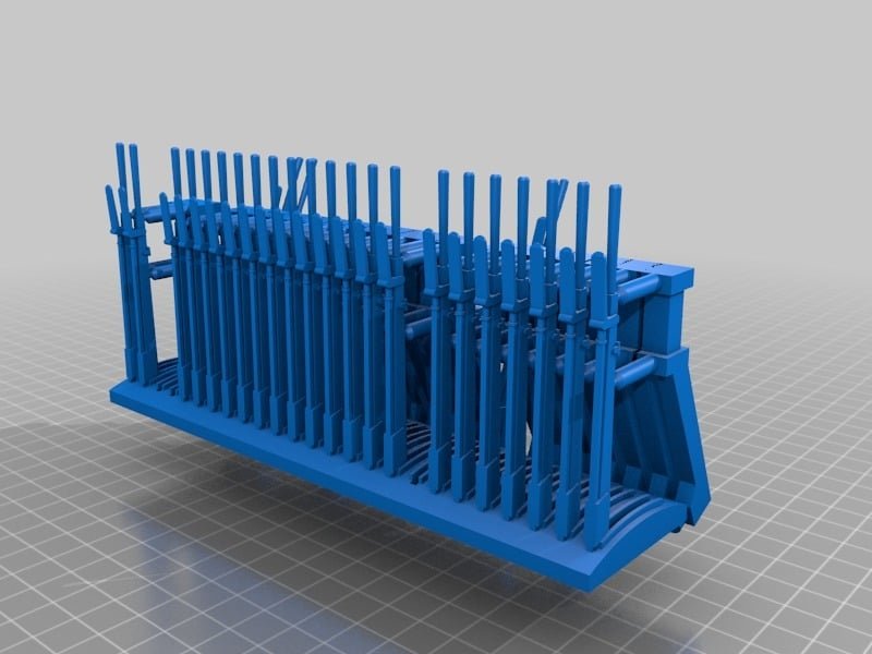 Signal Box Lever Frame (25 Levers) 3D Printer Model Download Free STL ...