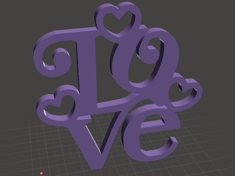 Valentine Gift – Love With Hearts 3D Printer Model Download Free STL ...