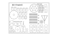 3d windmill dxf File