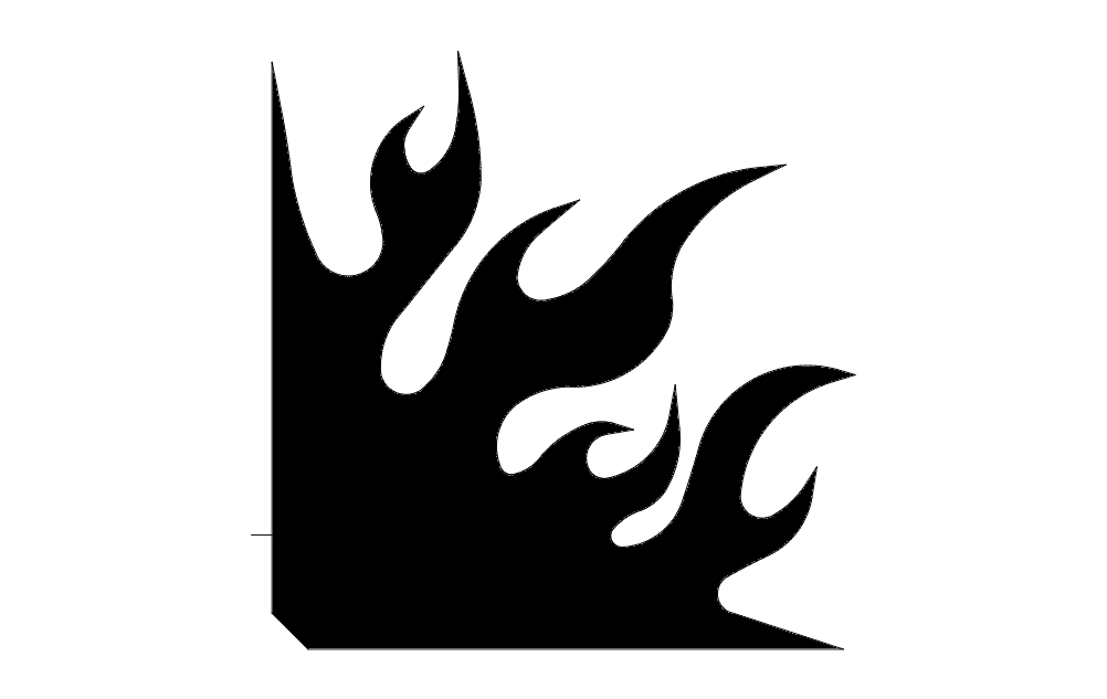 Файл dxf для оформления уголка пламени