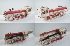 Laser Cut Locomotive Wine Bottle Holder