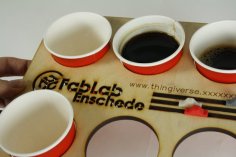 Laser Cut Coffee Tray For Office Use