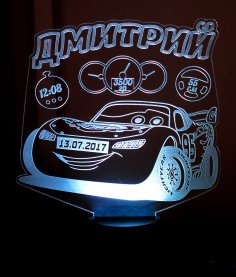 Автомобили 3d ночной свет Free Vector