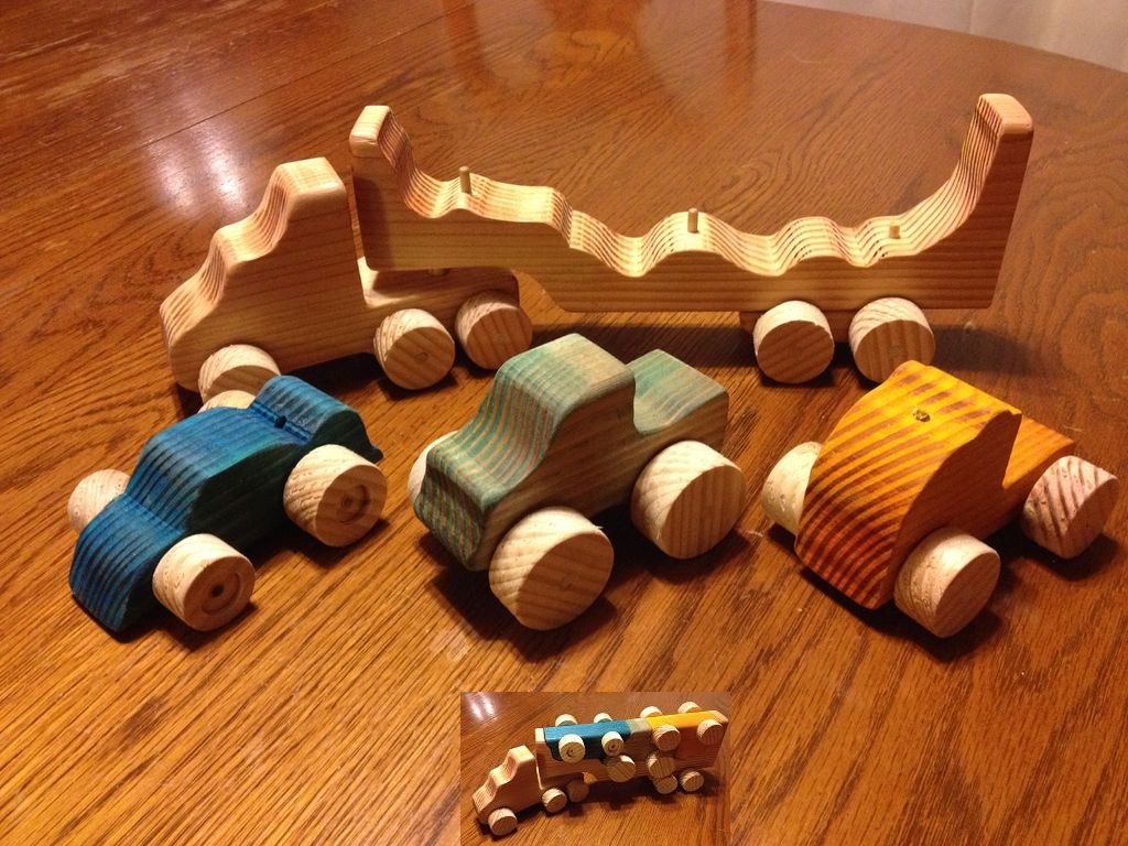 لعبة خشبية عربة النقل