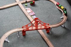 Wooden Railway Bridge Support 3D Printer Model